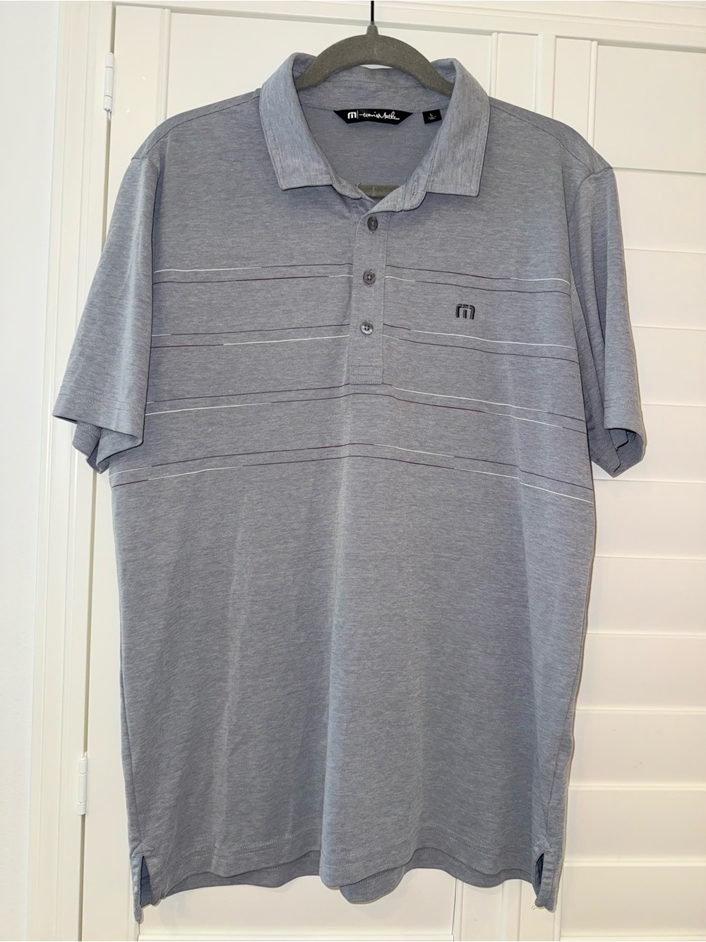 Travis Mathew Men's Grey Short-Sleeve Polo - L